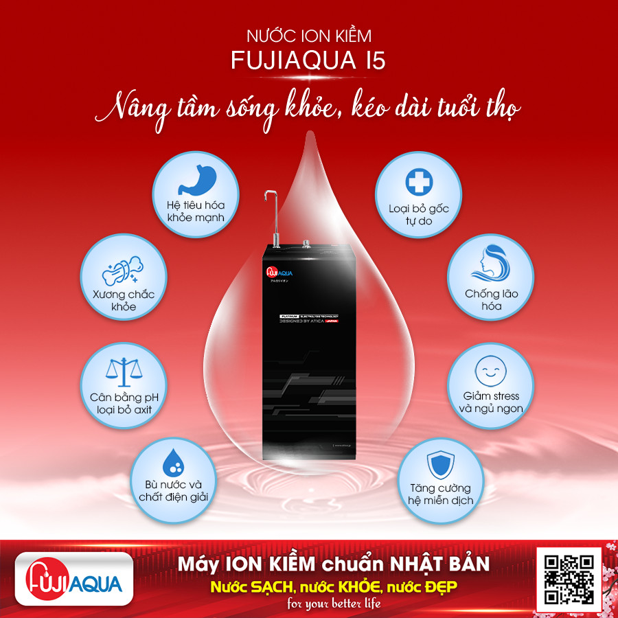 FujiAqua i5 Không chỉ 1 mà máy tạo ra 5 loại nước